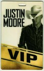 2018 Justin Moore Concert Laminate Backstage Pass Vip