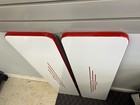 Vintage Enamel Table Top Leaf Set Porcelain Country Farm Cabinet Hoosier Red 40s