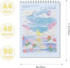 Cute Sketchbook 8 X 11 5 - Sketchbook For Drawing Spiral Bound  45 Sheets  90 Pa