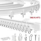 Flexible Bendable Ceiling Curtain Track  16 4ft  5m  Curved  Mount For Rail