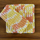Handmade Set Of 2 Crochet Cotton Dish Cloths 8 x8  Inches  new 