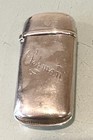 Antique Vintage Engraved Sterling Silver Vesta Match Safe Case Holder Old