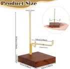 Walnut Wood Display Stand With Adjustable Metal Arms Small Display 2 5 Inch