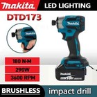 Makita Dtd173 18v Brushless Impact Driver Cordless Drill W battery   Charger Set