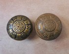 Pair Of Antique Parker Whipple J-20700 Brass Bronze Ornate Door Knobs 1880