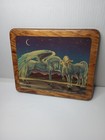 Vintage 1980   s Sue Dawe Unicorn Wooden Lacquered Wall Art Decor Plaque 