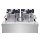 22l Electric Deep Fryer Large Tank Commercial Restaurant Stainless Steel 5000w