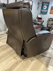 Brown Faux Leather Electric Heated Massage Reclining Chair With Cup Holder