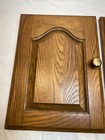 Vintage Small Oak Raised Kitchen Cabinet Doors  14 X 10 X 1 - Lot Of 2 