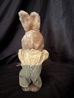 Vintage Wind-up Rabbit Toy With Drum  Plush  Striped Pants