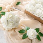 Artificial Flowers 25pcs Foam Fake Roses With Stems For Diy Wedding Bouquets