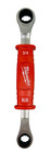 Milwaukee Lineman   s 4-in-1 Insulated Ratcheting Box Wrench  48-22-9212