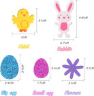 160 Pcs Easter Foam Stickers Animal Shape Self Adhesive Easter Stickers Glitter