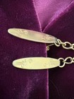 Vintage Goldtone Scarf Clips     8  Clip   to   clip     Engraved Vine Design     Pretty