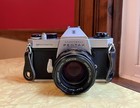 Pentax Spotmatic Sp Ii 35mm Film Slr Camera W  1 4 50mm Lens   Cap Case Manual