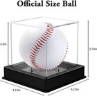 1x For Baseball Ball Holder Uv Protection Display Case Stand  Acrylic Cover 