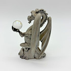 1989 Perth Pewter Dragon W Crystal Orb Ray Lamb Fantasy Figurine