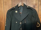 Vintage Us Army Military Dress Coat Green Uniform Jacket 38l