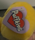 Swibco Puffkins Yellow Smiley Face Plush Stuffed Animal Small 1997