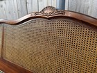 Antique French Provincial Rattan   Oak King Headboard Pristine Condition 80   w