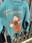 Unisex Kids M Knit Pullover Sweater Crew Neck Long Sleeve Cartoon Tiger