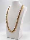 Men   s Miami Cuban Link Chain Necklace 14k Gold Plated 8mm 24inch