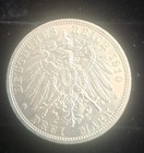 German States Saxe Weimar Eisenach 3 Mark Silver Coin Second Marriage 1910