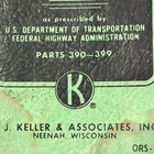 Vintage 1982 Federal Motor Carrier Safety Regulations Pocket Book