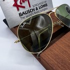 Vintage Ray Ban B l Green Rb3 Aviator 58mm Nos New Sunglasses Small Flaws