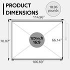 120  Projector Screen Motorized 16 9 4k Hd Pull Down Retractable Projection Scre