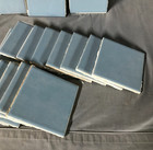 Antique Lot 100 Vtg Ceramic Romany 4  Sq  Blue Made In Usa Tiles Old 1102-25b