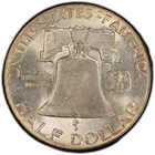 1948-p Pcgs Ms65 Fbl  gem  Franklin Half   Attractive Iridescent Toning   Luster