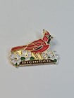 Michigan Cardinal   Apple Blossoms Souvenir Lapel Pin State Bird   Flower 