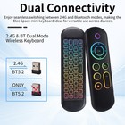 Mini Handheld Air Mouse Bluetooth   2 4g Wireless Keyboard 7color Backlit