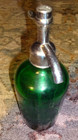 Louis Fuelling   Sons  Inc  28 Oz  Green Seltzer Bottle With Original Etching