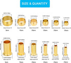 Brass Compression Fittings Assortment Kit - 6 Sizes For Fluids And Gases