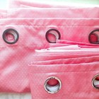 2 Grommet Top Window Salmon Pink Drapes Window Curtain Diamond Pattern 84 Inch
