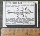 Rare  1900 Revolution Bait Vtg Lure Print Ad william Shakespeare Jr Kalamazoo mi