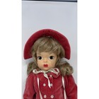 Vintage Terri Lee Doll 16 Inch Red Velvet Coat Bonnet Blue Lace Dress 1950s