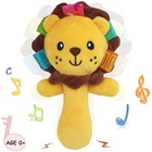 Soft Baby Rattle Toy Plush Stuffed Animal Hand Rattles For Infant Toddler Girls