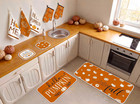 Fall Hello Pumpkin Kitchen Set Rug Floor Mat Oven Mitts Pot Holders Towels 10pcs