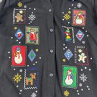 Designers Originals Cardigan Womens Medium Black Ugly Christmas Sweater