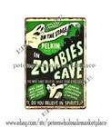 Collectables S Zombie Show Poster Ghost Horror Magic Spook Show Metal Tin Sign