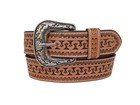 Affilare Western Genuine Leather Tooled Belt With Hand Painted Design 30is007
