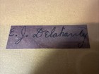 E J Delahanty    ed    Cut Signature Autograph  Extremely Rare Vintage  Must Read    
