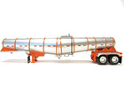 Dcp First Gear 1 64 Scale Polar Drop Center Tanker  Silver  Orange Undercarriage