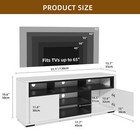Modern Tv Stand With Led Lights For 50 55 60  Tv High Gloss Entertainment Center