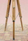 Nautical Floor Lamp Wooden Tripod Lighting Stand Shade Fixture Home New Year