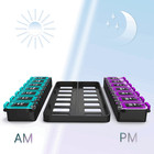Weekly Pill Organizer 2 Times A Day Airtight Pill Box 7 Day Am Pm Vitamin Case