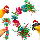 Bonka Bird Toys 3922 Christmas Starry Night Vine Wood Chew Shred Parrot Cage Toy